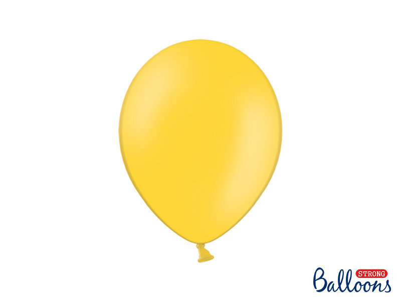 Stiprūs balionai 27 cm Pastel Honey, geltoni, 100 vnt.