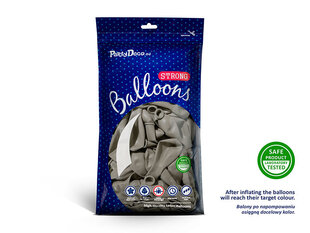 Stiprūs balionai 27 cm Pastel Warm, pilki, 100 vnt. kaina ir informacija | Balionai | pigu.lt