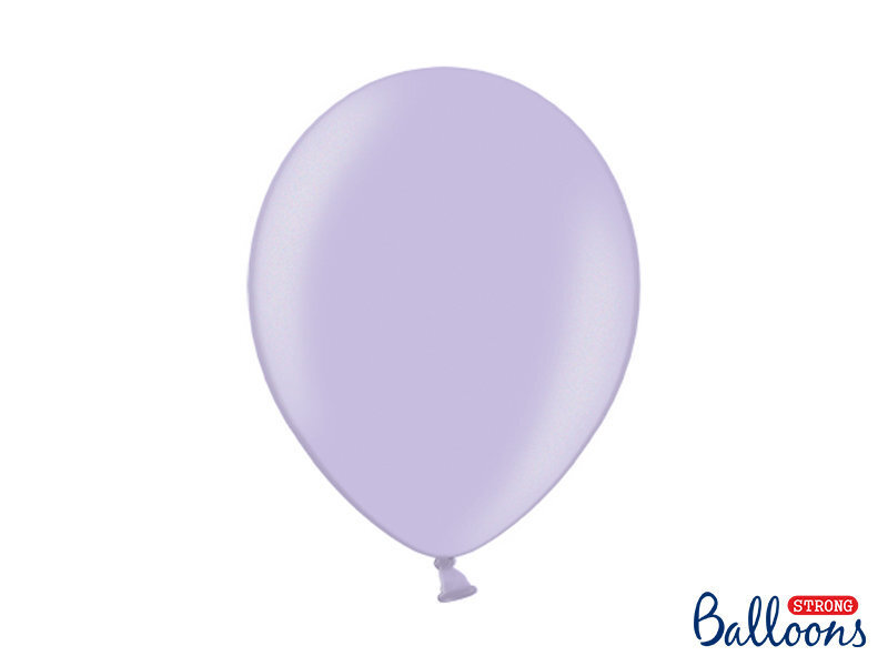 Stiprūs balionai 30 cm Metallic, violetiniai, 10 vnt. kaina ir informacija | Balionai | pigu.lt