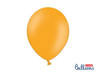 Stiprūs balionai 30 cm Pastel Mandarin, oranžiniai, 10 vnt. kaina ir informacija | Balionai | pigu.lt