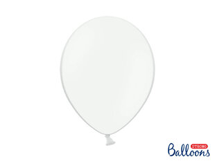 Stiprūs balionai 30 cm Pastel, balti, 10 vnt. kaina ir informacija | Balionai | pigu.lt