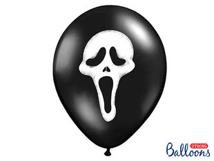 Balionai 30 cm Scream Pastel, juodi, 6 vnt. kaina ir informacija | Balionai | pigu.lt