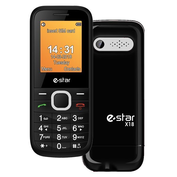 eSTAR X18, 0.5 GB, Dual SIM, juoda internetu