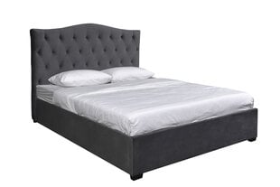 Кровать с ящиком для постельного белья NORA Freya, 160x200 см, темно-серая цена и информация | Кровати | pigu.lt