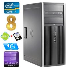 HP 8100 Elite MT i7-860 8GB 120SSD+500GB NVS450 DVD WIN10Pro kaina ir informacija | Stacionarūs kompiuteriai | pigu.lt