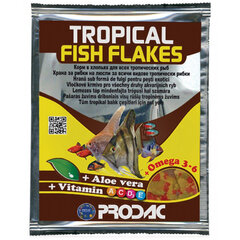 Prodac Tropical Fish Flakes хлопья для тропических рыбок 12г цена и информация | Корм для рыб | pigu.lt