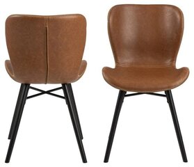2-jų kėdžių komplektas Actona Batilda-A1, rudas kaina ir informacija | Virtuvės ir valgomojo kėdės | pigu.lt