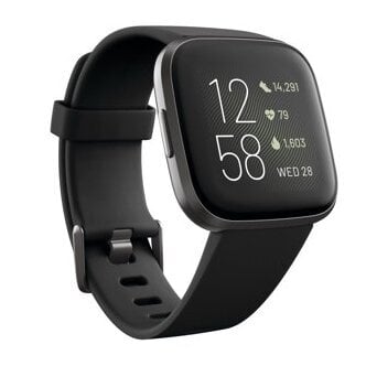 Fitbit Versa 2 (NFC), Black/Carbon Aluminium kaina ir informacija | Išmanieji laikrodžiai (smartwatch) | pigu.lt