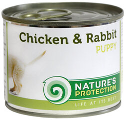 Nature&#039;s Protection Puppy Chicken&amp;Rabbit konservai šunims su vištiena ir triušiena, 200g kaina ir informacija | Konservai šunims | pigu.lt