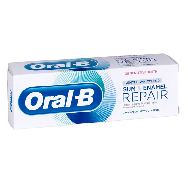 Balinamoji dantų pasta Oral-B Gum And Enamel Repair Whitening 75 ml kaina
