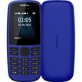 Nokia 105 (2019), 4MB, Dual SIM, Blue kaina ir informacija | Mobilieji telefonai | pigu.lt