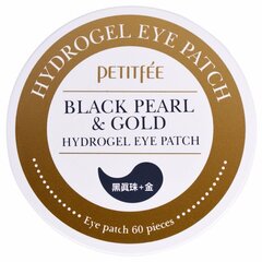Paakių pagalvėlės Petitfee Black Pearl & Gold Hydrogel Eye Patch 60 vnt. kaina ir informacija | Veido kaukės, paakių kaukės | pigu.lt