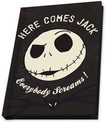 Nightmare Before Christmas - Here Comes Jack Glowing Pocket Notebook, A6 kaina ir informacija | Žaidėjų atributika | pigu.lt