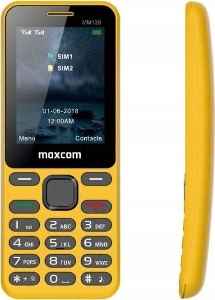 Maxcom MM139, Dual SIM, Yellow kaina