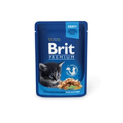 Brit Premium konservai kačiukams maišelyje Chicken Chunks Kitten 100g x 24vnt kaina ir informacija | Konservai katėms | pigu.lt