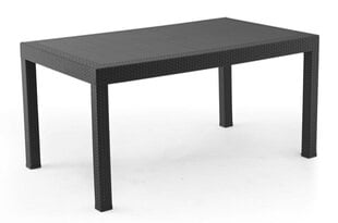 Stalas NORE Britta 150x90cm, juodas kaina ir informacija | Lauko stalai, staliukai | pigu.lt