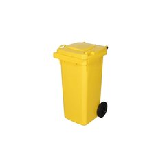 Lauko konteineris 120 l, geltonas kaina ir informacija | Komposto dėžės, lauko konteineriai | pigu.lt