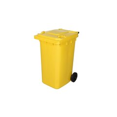 Lauko konteineris 240 l, geltonas kaina ir informacija | Komposto dėžės, lauko konteineriai | pigu.lt