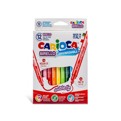 Flomasteriai dvipusiai Carioca Birello, 12 spalvų kaina ir informacija | Flomasteriai dvipusiai Carioca Birello, 12 spalvų | pigu.lt