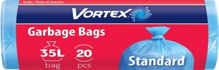 Šiukšlių maišai mėlyni Vortex 35L/20vnt kaina ir informacija | Šiukšlių maišai | pigu.lt