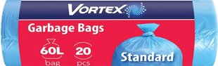 Šiukšlių maišai mėlyni Vortex 60L/20vnt kaina ir informacija | Šiukšlių maišai | pigu.lt