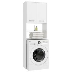 Spintelė virš skalbimo mašinos NORE FIN, balta kaina ir informacija | Vonios spintelės | pigu.lt