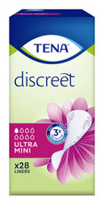 Įklotai Tena Discreet Ultra Mini 28 vnt. kaina ir informacija | Tamponai, higieniniai paketai, įklotai | pigu.lt