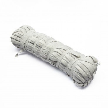 Megzta elastinė juostelė (guma) 9 mm, spalva balta, 100 m kaina ir informacija | Dovanų pakavimo priemonės | pigu.lt