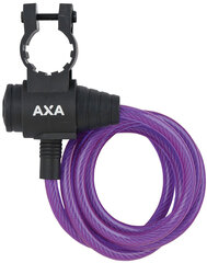 Dviračio užraktas AXA Zipp 8x1200 mm, violetinis kaina ir informacija | Užraktai dviračiams | pigu.lt