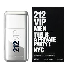 Мужская парфюмерия 212 Vip Carolina Herrera EDT: Емкость - 50 ml цена и информация | Мужские духи | pigu.lt