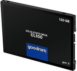 GOODRAM SSDPR-CL100-120-G3 цена и информация | Внутренние жёсткие диски (HDD, SSD, Hybrid) | pigu.lt