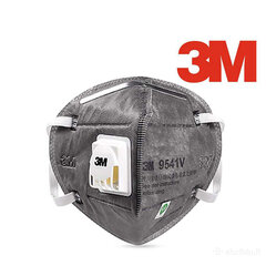 Respiratorius 3M 9541V FFP2 su anglies filtru 1 vnt kaina ir informacija | Galvos apsauga | pigu.lt