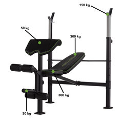 Тренировочная скамейка Tunturi WB60 цена и информация | Тренировочные скамьи | pigu.lt
