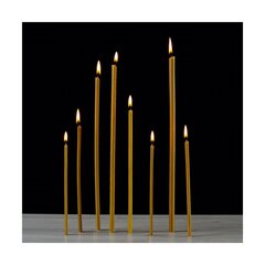 150 vnt. Bičių vaško žvakių geltonos spalvos Danilovo No60, 1000 g. kaina ir informacija | Bažnytinės žvakės, žvakidės | pigu.lt