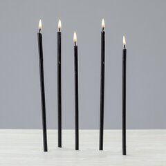 250 vnt. Bičių vaško žvakių juodos spalvos Danilovo No100, 1000 g. kaina ir informacija | Bažnytinės žvakės, žvakidės | pigu.lt
