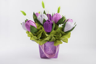 Floriana 1 puokštė iš saldainių Skanios gėlės, 240 g kaina ir informacija | Saldumynai | pigu.lt