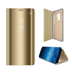 OEM Smart Clear View Case skirtas Samsung S10, auksinis цена и информация | Чехлы для телефонов | pigu.lt