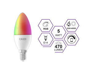Robert Smart išmanusis ekonomiška daugiaspalvė LED lemputė E14/max 5W-470lm/Wi-Fi kaina ir informacija | Elektros lemputės | pigu.lt
