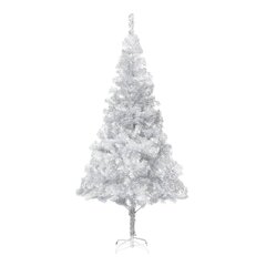Dirbtinė Kalėdų eglutė su stovu, 215 cm, PET, sidabrinė kaina ir informacija | Eglutės, vainikai, stovai | pigu.lt