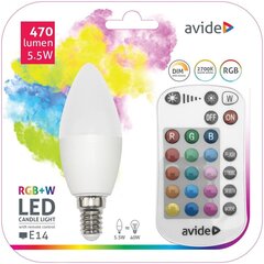 LED lemputė Avide Smart RGB 5.5W B35 E14 470lm su pulteliu kaina ir informacija | Elektros lemputės | pigu.lt