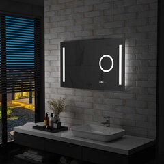 Sieninis vonios kambario veidrodis su LED, 100x60cm, цена и информация | Зеркала | pigu.lt