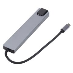 RoGer USB-C Hub 8in1 with USB C x2 / USB 3.0 x2 / RJ45 / HDMI / SD card reader / TF card reader kaina ir informacija | Adapteriai, USB šakotuvai | pigu.lt