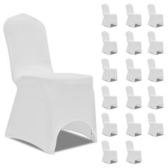 Kėdžių užvalkalai, 18vnt., balti kaina ir informacija | Baldų užvalkalai | pigu.lt