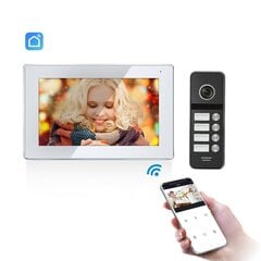 Telefonspynės 4B komplektas SLIM SmartHome Wi-Fi su liečiamu “7” baltu ekranu (4 butai, programėlė) kaina ir informacija | Domofonai | pigu.lt