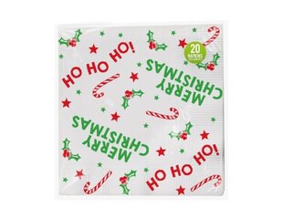 Popierinės Kalėdinės servetėlės 33x33 cm, 20 vnt kaina ir informacija | Vienkartiniai indai šventėms | pigu.lt