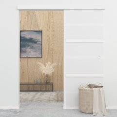 Stumdomos durys su stabdikliais vidaXL, 76x205 cm, stiklas ir aliuminis kaina ir informacija | Vidaus durys | pigu.lt