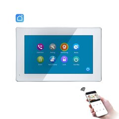 Monitorius Slim SmartHome Wi-Fi su liečiamu "7" ekranu, baltas kaina ir informacija | Domofonai | pigu.lt