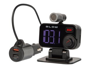 Blow 74-159, черный FM-модулятор со светодиодным дисплеем цена и информация | FM-модуляторы | pigu.lt