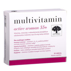 Maisto papildas New Nordic Multivitaminai moterims 55+, 90 tablečių kaina ir informacija | Vitaminai, maisto papildai, preparatai gerai savijautai | pigu.lt