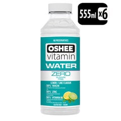 Vitaminizuotas becukris citrinų/laimo skonio vanduo OSHEE Zero, 555ml x 6 kaina ir informacija | Gaivieji gėrimai | pigu.lt
